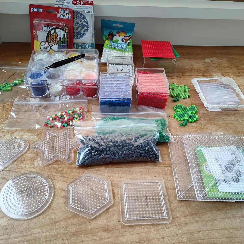 Perler Bead Collection- Beads, Books, Kits, Pegboards